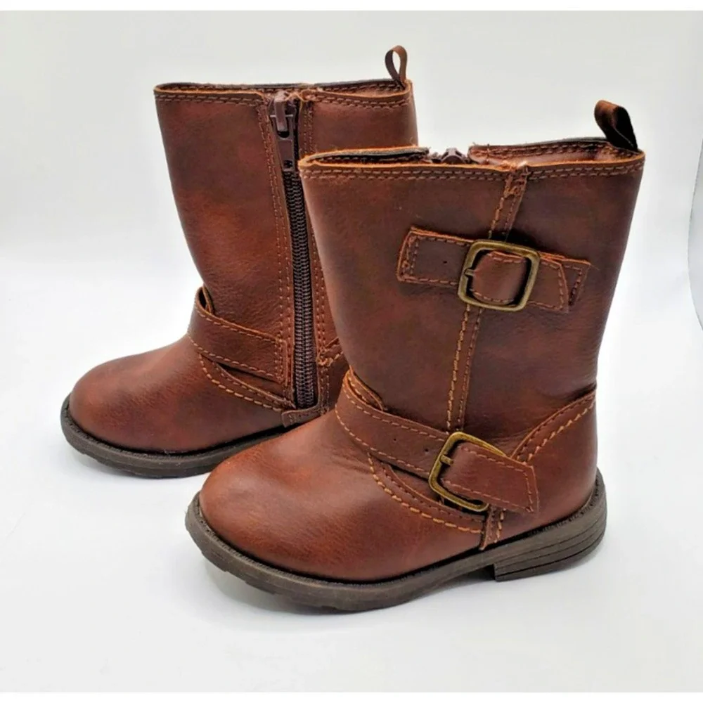 Lot of 2 Carters‎ Boots Aileen Ankle & Erica Riding Boots Girls Sz 6 M Brown